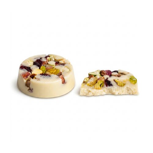 White Chocolate with Pistachio and Raspberry